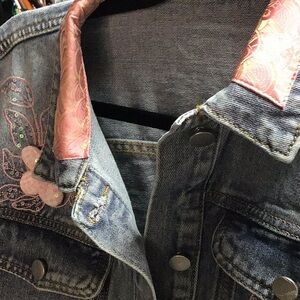 M Jacket Pink Inlay Embrodered